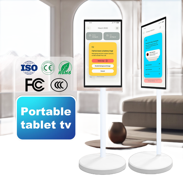 Cheapest Wireless Wifi Rollable Jcpc Bestietv Free Touch Screen Stand Tv Follow by Me Smart Tv 12V 32 Inch Led Tv Lcd Panel