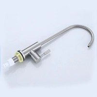 Robinet de filtre à eau sous évier, col de cygne brossé, ensemble adaptateur RO, levier unique, pour comptoir, vente en gros usine