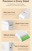 Imprimante sans encre portable PUTY Mini, haute performance, 203 dpi, format de papier 12 mm, compatible iOS et Android, en stock