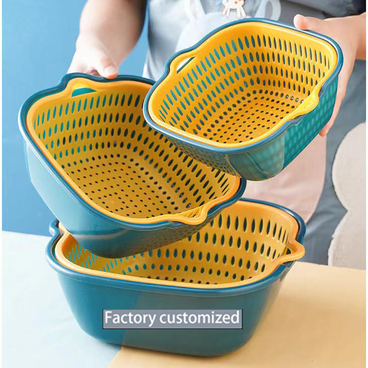 Best Selling Plastic Bowl with Strainer Versatile Kitchen