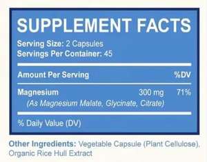 GMP Custom Label OEM Hot seller triplo magnesio complesso | 300mg di glicinato, malatecitrato per nerneresenergy | Alto assorbimento - Product Image 2