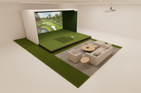 Simulateur de golf interactif haute précision personnalisable AR/VR/MR avec système de swing complet et écran tactile pour l'intérieur