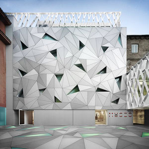 Mur extérieur perforé gravé placage d'aluminium de haute qualité à bas prix décorations extérieures rideaux revêtement de placage mural - Product Image 4