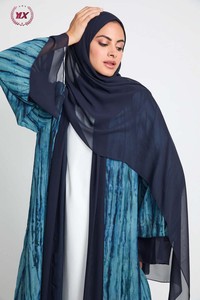 Nouvelle Arrivée 2026 : Abaya Musulmane Superposée Effet <span class=keywords><strong>Voile</strong></span> Océan, Robe de Luxe en Chiffon Style <span class=keywords><strong>Kimono</strong></span> à Manches Chauve-Souris – Vente en Gros - Product Image 4