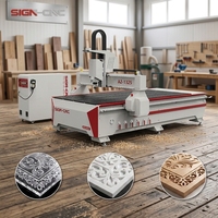 Routeur CNC 3 axes refroidi par air 6KW, machine de gravure 3D avec contrôle DSP B11, moteur à broche unique PLC pour meubles et armoires