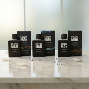 Greeko Man Eau De Parfum 100ml Colección de Fragancias con Opciones de Perfume Storm Recharge y Mischief para Hombres Modernos - Product Image 1