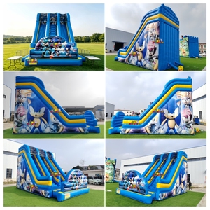 Castillo Hinchable Comercial <span class=keywords><strong>Sonic</strong></span> con Tobogán, Combo de Castillo Hinchable Seco y Mojado The Hedgehog para Alquiler de Fiestas, Negocios y Eventos al Aire Libre - Product Image 6