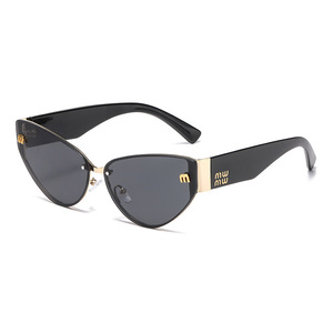 Stylish Cat Eye <b>Sunglasses</b> For Women Black PC Frame UV400 Protection Fashionable Outings Cycling Driving - Product Image 5