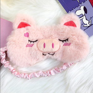 Tùy Chỉnh In Bông Mặt Nạ Mắt Dễ Thương Màu Hồng Lợn Lụa Ngủ Sang Trọng Mặt Nạ Mắt - Product Image 3