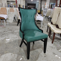 Chaises modernes simples en bois massif avec dossiers souples Chaises en cuir PU pour usage domestique dans les hôtels, les salles à manger et les restaurants