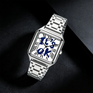 Reloj de Cuarzo para Hombre, de Acero Inoxidable, con Esfera Cuadrada, Resistente al Agua, de Alta Gama, con Números Romanos - Product Image 6