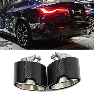 ปลายท่อไอเสียคาร์บอนไฟเบอร์สำหรับ BMW M3 M4 G80 G82 2021+ ท่อปลายเก็บเสียงสแตนเลสตกแต่งสำหรับการดัดแปลงรถยนต์ - Product Image 2