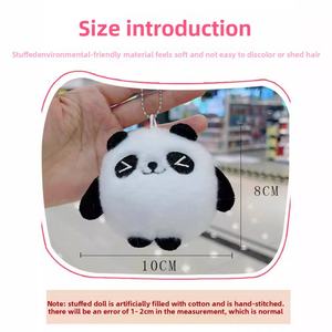 Porte-clés en peluche panda mignon de style TikTok, petit jouet panda miniature, pendentif en peluche mignon, porte-clés en peluche - Product Image 4