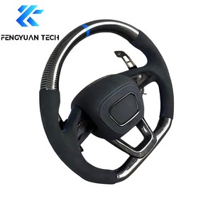 Volant RS personnalisé avec cuir pour <span class=keywords><strong>Audi</strong></span> A6 C7 RS3 8Y RS4 RS5 B9.5 RS6 C8 2021-<span class=keywords><strong>2024</strong></span> - Fibre de carbone - Product Image 3
