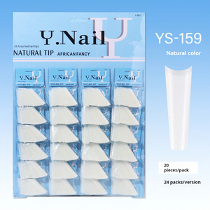 480pcs ABS <b>Nail</b> Tips Set Natural Clear <b>Extension</b> False <b>Nails</b> Customizable for Manicure Salon - Product Image 1
