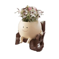 Fauteuil à bascule créatif en forme de petit pot de fleurs, mignon pour plantes succulentes, idéal pour balcon, intérieur, cour, haut de gamme et durable
