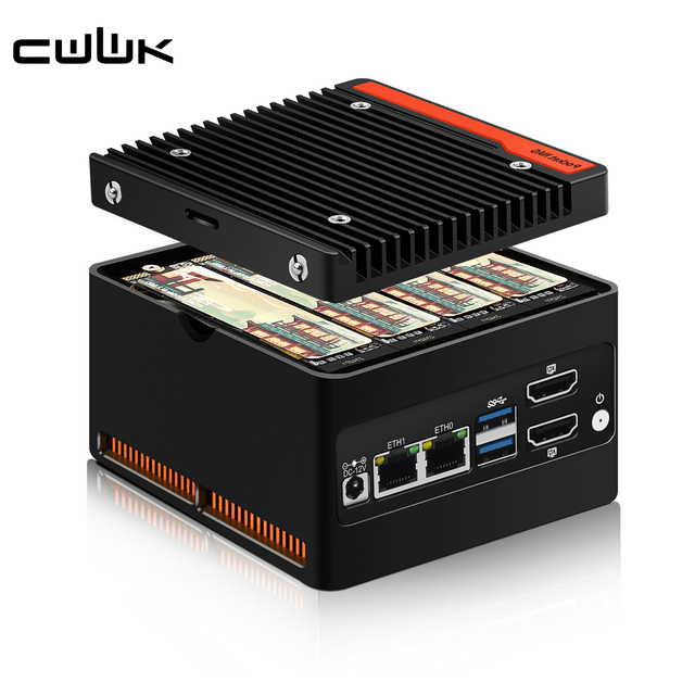 CWWK Pocket NAS X86 P6 N150 Mini PC 4 Bay 2 x I226-V 2.5GbE LAN Micro Server DDR5 RAM 4 x M.2 NVMe Small Desktop Computer