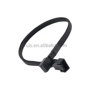Professional 3 Pin Fan Extension Cable Male To Female Extending Braided Case Connector Computer 27cm Power Sleeved