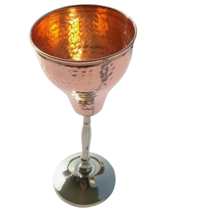 Copa de Metal de bronce hecha a mano india, copa de vino de Metal, suministros de Bar y vino de alta calidad - Product Image 6