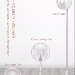 Hot Selling Portable USB Rechargeable <b>Table</b> Fan Adjustable Height Desktop Fan With Strong Wind <b>Folding</b> Telescopic Design - Product Image 5