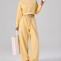 Sweat à capuche personnalisé avec logo pour femme, sweats OEM haut de gamme, ensembles personnalisés pour femme, sweat-shirt à col rond, survêtement, ensembles pour femme