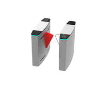 Barrière pivotante étanche en acier inoxydable 304 avec contrôle d'accès par empreinte digitale pour entrée de bureau extérieur