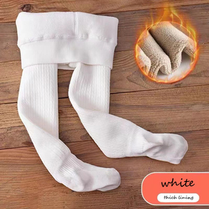 Calcetines ajustados de invierno para niñas pequeñas, calcetines gruesos de algodón para niños, calcetines lisos de punto de terciopelo a la moda para niñas - Product Image 6