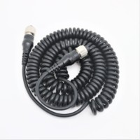 Connecteur femelle M12 4 cœurs, étanche IP68, avec gaine en PVC haute élasticité et feuille de cuivre, pour câble à ressort industriel et caméra de voiture, direct usine
