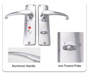 Phòng tắm hiện đại 2 đòn bẩy xử lý khóa đôi sắt nhôm chốt 2 đòn bẩy Mortise <span class=keywords><strong>lockset</strong></span> Nhà cung cấp cửa đòn bẩy xử lý khóa Bộ - Product Image 3