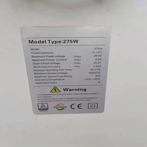 แผงโซลาร์เซลล์มัลติคริสตัล 275w 24v สำหรับบ้าน เรือ รถยนต์ ผลิตพลังงาน - Product Image 3
