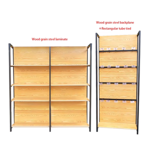 Estanterías de Cuatro Postes para Tiendas de Conveniencia y Supermercados, Personalizables, de Alta Gama, para Tabaco y Alcohol, Color Madera - Product Image 2