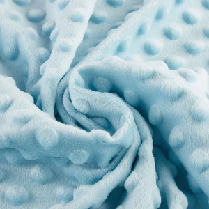 Tessuto Minky a Pois per Bambini, Vendita Diretta dalla Fabbrica, Traspirante, Ultra Morbido, Tessuto in Pile Minky con Pois a Fossetta - Product Image 1
