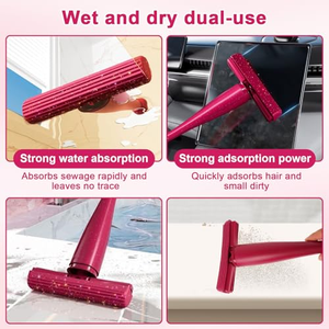 Mini serpillière pliable en éponge, serpillière auto-essoreuse portable, nettoyage mains libres pour comptoirs de cuisine, fenêtres de salle de bain - Product Image 5