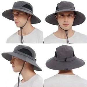 Wholesale Summer 2024 Waterproof Bucket <b>Hat</b> Beach <b>Hat</b> <b>Sun</b> Protective Fishing Boonie <b>Hat</b> for <b>Men</b> - Product Image 5