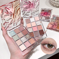 Palette de fards à paupières minéraux Gege Bear Water Ripple, douze couleurs, poudre scintillante lumineuse, mat, haute pigmentation, sans cruauté envers les animaux