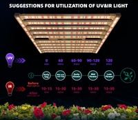 Équilibré PPFD 1000W 800W Led élèvent la lumière APP contrôle 3 canaux gradation plante d'intérieur Samsung Lm301h Evo élèvent des lumières