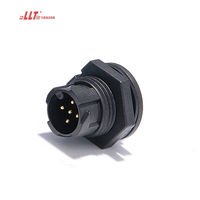 LLT M12 Outdoor 5pin Led Push Lock Ip67 IP68 Connecteur de montage sur panneau étanche