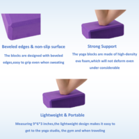 Ensemble de blocs de yoga Pilates avec logo personnalisé Blocs de yoga EVA colorés en mousse épaisse et écologique