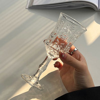 Ins mignon tasse trompette verre Transparent grand verre grande ouverture Simple verre à vin rouge en relief Champagne verre à boisson froide