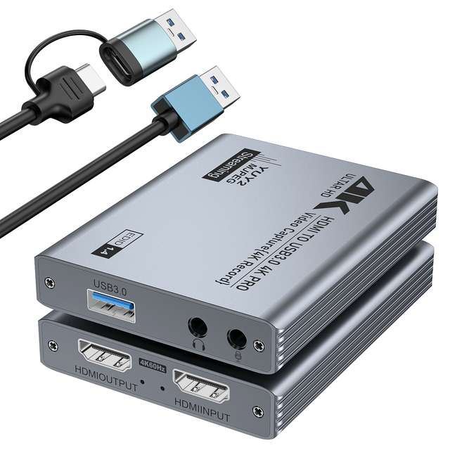 Video Capture Card Live Streaming Camera Recording Box 4K60hz High-definition Video Collector