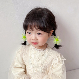 Nuevo lazo para el pelo de estilo coreano con bonitos puntos de polka, malla, botones y flores, accesorio para el cabello de niñas, diadema, tocado. - Product Image 2