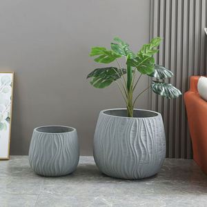 Decorative Rectangle Nordic Indoor Round Large <b>Cement</b> Flower <b>Planters</b> and Garden Pots for House - Product Image 4
