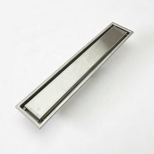 OEM ODM โรงงานป้องกันกลิ่นฝังกระเบื้องเซรามิกที่ซ่อนอยู่ท่อระบายน้ำห้องน้ำสแตนเลสเชิงเส้นท่อระบายน้ำห้องอาบน้ำฝักบัว - Product Image 2