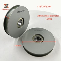 Rouleau de suspension de porte d'ascenseur Schindler, rouleau de porte de palier et de porte de cabine d'ascenseur 116*20*6204, pièces d'ascenseur 20260819ZP