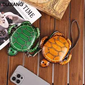 Women's Minimalist Custom Long Turtle Design Leather Purse Customizable Clutch <strong>Wallet</strong>