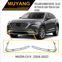 Phare antibrouillard chromé MUYANG pour Mazda CX-9 2016-2022 Gauche/Droite OE TK50-50-130A, TK50-50-120A Kit carrosserie CX-9