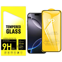 Protection d'écran 9D pour iPhone 18 Pro Max, film en verre trempé à couverture intégrale pour iPhone 16 Pro, 16 Plus, 17 Air, 17 Pro Max