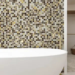 Novo Design Fábrica Diretamente Venda Creative Color Mix Picture Glass Mosaic Tile Para Decoração Da Parede