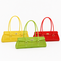 Sac à bandoulière en PVC transparent couleur bonbon style Y2K, avec rabat non doublé, imperméable, idéal pour l'été, le shopping et les trajets quotidiens, sac pour femme