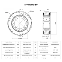 Actuador de articulación robótica con motor servo CC sin escobillas de alto torque Doingwin L80I-E con módulo reductor de engranajes armónicos para brazo robótico industrial